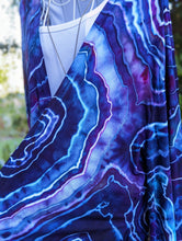 Load image into Gallery viewer, Custom Geode Bell Sleeve Kimono in Fluorite with Added Dark Blues for LeAnne