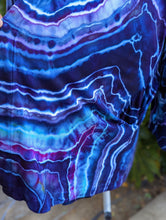 Load image into Gallery viewer, Custom Geode Bell Sleeve Kimono in Fluorite with Added Dark Blues for LeAnne