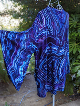 Load image into Gallery viewer, Custom Geode Bell Sleeve Kimono in Fluorite with Added Dark Blues for LeAnne