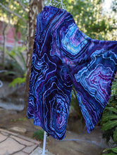 Load image into Gallery viewer, Custom Geode Bell Sleeve Kimono in Fluorite with Added Dark Blues for LeAnne