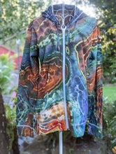 Load image into Gallery viewer, Custom Earthy Geode Lightweight Zip Up Hoodie for Kellie