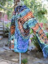 Load image into Gallery viewer, Custom Earthy Geode Lightweight Zip Up Hoodie for Kellie