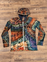 Load image into Gallery viewer, Custom Earthy Geode Lightweight Zip Up Hoodie for Kellie