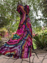 Load image into Gallery viewer, Custom Reverse Geode Surplice Maxi Dress in 'Spectrolite' for Alison