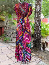 Load image into Gallery viewer, Custom Reverse Geode Surplice Maxi Dress in 'Spectrolite' for Alison