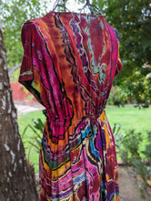 Load image into Gallery viewer, Custom Reverse Geode Surplice Maxi Dress in 'Spectrolite' for Alison
