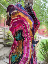 Load image into Gallery viewer, Custom Reverse Geode Surplice Maxi Dress in 'Spectrolite' for Alison