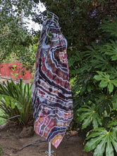 Load image into Gallery viewer, Women's Large Geode Sleeveless Asymmetric Hem Open Front Cardigan in 'Pinot Sage'