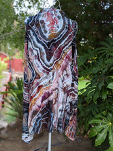 Load image into Gallery viewer, Women's Large Geode Sleeveless Asymmetric Hem Open Front Cardigan in 'Pinot Sage'