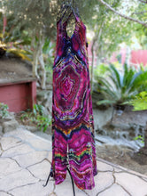 Load image into Gallery viewer, Custom Reverse Geode Kimono, Spaghetti Strap Maxi Dress, Surplice Maxi Dress for Kate