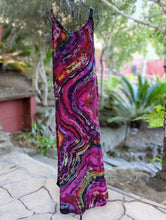 Load image into Gallery viewer, Custom Reverse Geode Kimono, Spaghetti Strap Maxi Dress, Surplice Maxi Dress for Kate