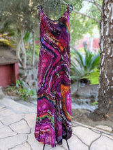 Load image into Gallery viewer, Custom Reverse Geode Kimono, Spaghetti Strap Maxi Dress, Surplice Maxi Dress for Kate