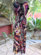 Load image into Gallery viewer, Custom Reverse Geode Kimono, Spaghetti Strap Maxi Dress, Surplice Maxi Dress for Kate
