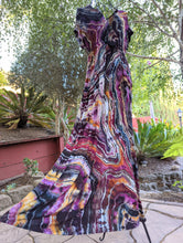 Load image into Gallery viewer, Custom Reverse Geode Kimono, Spaghetti Strap Maxi Dress, Surplice Maxi Dress for Kate