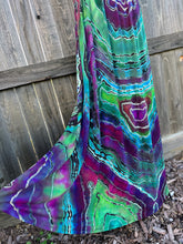 Load image into Gallery viewer, Custom Reverse Geode Surplice Maxi Dress in ‘Emerald Berry’ for Radha