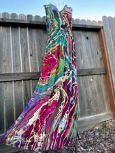 Load image into Gallery viewer, Custom Reverse Geode Maxi Dress in ‘Gypsy Skies’ for Randi