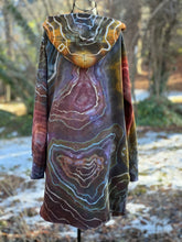 Load image into Gallery viewer, Custom Geode Hooded Sweatshirt Cardigan for Rosie in ‘Earthy Rainbow’
