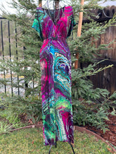 Load image into Gallery viewer, Custom Reverse Geode Surplice Maxi Dress in ‘Emerald Berry’ for Star