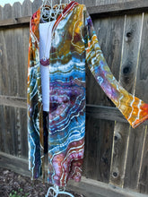Load image into Gallery viewer, Custom Geode Hooded Duster Cardigan and Reverse Geode Tunic for Daly