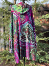 Load image into Gallery viewer, Custom Reverse Geode Hooded Cardigan for Garrett