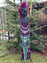 Load image into Gallery viewer, Custom Reverse Geode Surplice Maxi Dress in ‘Emerald Berry’ for Star