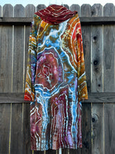 Load image into Gallery viewer, Custom Geode Hooded Duster Cardigan and Reverse Geode Tunic for Daly