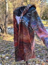 Load image into Gallery viewer, Custom Geode Hooded Sweatshirt Cardigan for Rosie in ‘Earthy Rainbow’