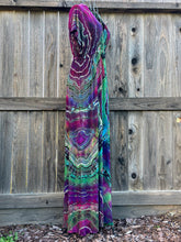 Load image into Gallery viewer, Custom Reverse Geode Surplice Maxi Dress in ‘Emerald Berry’ for Radha