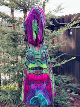 Load image into Gallery viewer, Custom Reverse Geode Short Surplice Dress in ‘Emerald Berry’ for Lisa