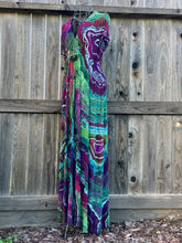Load image into Gallery viewer, Custom Reverse Geode Surplice Maxi Dress in ‘Emerald Berry’ for Radha