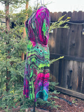 Load image into Gallery viewer, Custom Reverse Geode Short Surplice Dress in ‘Emerald Berry’ for Lisa