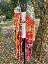 Load image into Gallery viewer, Women’s Large Geode Long Duster Cardigan in ‘Autumn Dreams’