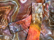 Load image into Gallery viewer, Custom Geode Hooded Sweatshirt Cardigan for Rosie in ‘Earthy Rainbow’