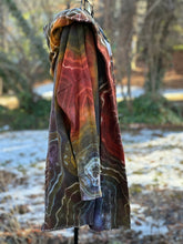 Load image into Gallery viewer, Custom Geode Hooded Sweatshirt Cardigan for Rosie in ‘Earthy Rainbow’
