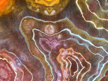 Load image into Gallery viewer, Custom Geode Hooded Sweatshirt Cardigan for Rosie in ‘Earthy Rainbow’