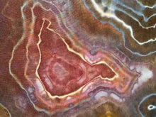 Load image into Gallery viewer, Custom Geode Hooded Sweatshirt Cardigan for Rosie in ‘Earthy Rainbow’