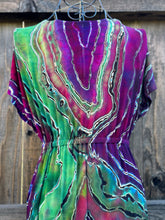 Load image into Gallery viewer, Custom Reverse Geode Surplice Maxi Dress in ‘Emerald Berry’ for Radha