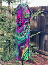 Load image into Gallery viewer, Custom Reverse Geode Short Surplice Dress in ‘Emerald Berry’ for Lisa