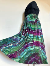 Load image into Gallery viewer, Women’s XL Reverse Geode Maxi Skirt with Pockets in ‘Emerald Berry’
