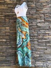 Load image into Gallery viewer, Women’s Small Geode Maxi Skirt in ‘Boulder Turquoise’
