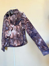 Load image into Gallery viewer, Women’s Large Ice Dyed Jacket in ‘Dark Black’
