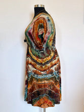 Load image into Gallery viewer, Women’s 1X Reverse Geode Surplice Dress in ‘Autumn Breeze’
