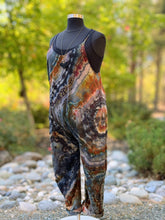 Load image into Gallery viewer, Custom Reverse Geode Harem Jumpsuit in ‘Midnight Jasper’ for Sherri
