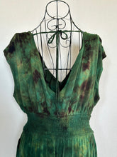 Load image into Gallery viewer, Women’s Medium Reverse Dyed Waist-Defined Shirred Jumpsuit with Pockets in ‘Evergreen’
