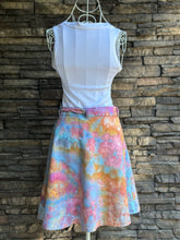 Load image into Gallery viewer, Women’s Large (but can fit S-XL) 100% Cotton Geode Short Wrap Skirt with Hidden Zipper Pocket in ‘Bird Song’
