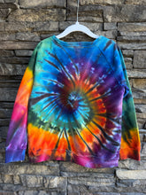 Load image into Gallery viewer, Toddler 5T Youth Burt’s Bees Organic Cotton Crewneck Sweatshirt in ‘Rainbow Spiral’
