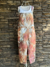 Load image into Gallery viewer, Women’s Large (runs a little small) Zara Brand Denim Overalls Dress in ‘Blush Oasis’

