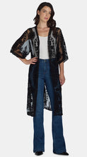 Load image into Gallery viewer, Women’s Small-Medium Reversed Lace Duster Kimono in ‘MindBender’
