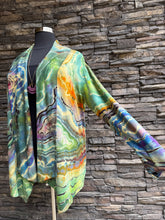 Load image into Gallery viewer, Custom Reverse Geode Athelta Cardigan in ‘Oil Slick’ for Walter

