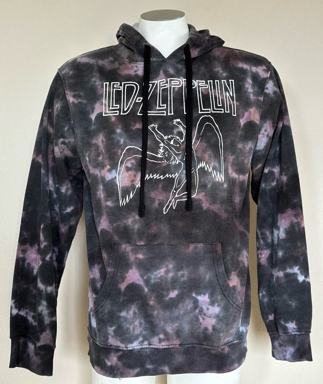 Unisex Medium Ice Dyed ‘Led Zeppelin’ Hoodie